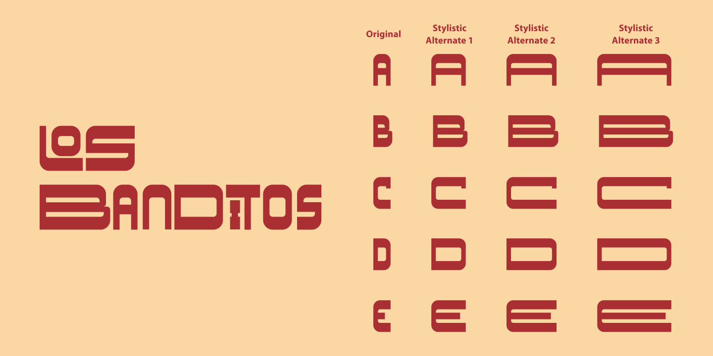 Beispiel einer Los Banditos-Schriftart #12